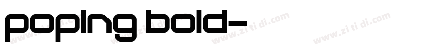 poping bold字体转换